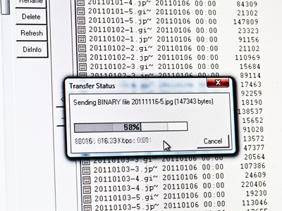 Finally, I upload the photos and Javascript file onto my Web site for your personal enlightenment and amusement.