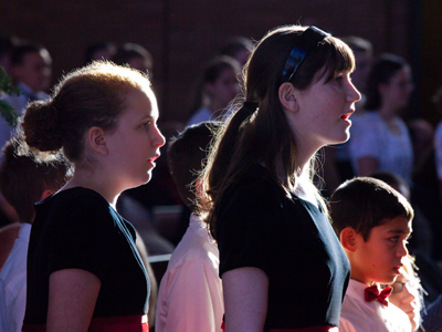 The concert always ends with the choir singing in the aisles, creating a personal ritual for each member.