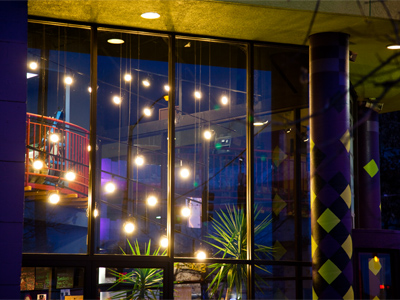 The Neon Movies lobby constellation.