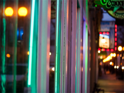 They say the neon lights are bright on Fifth Street.