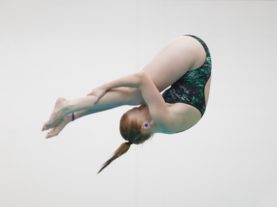 She was an all-state gymnast in high school, but then discovered a new (and much more damp) sport in college.