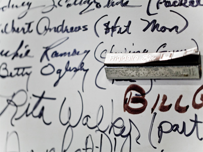 The last Frigidaire refrigerator ever manufactured in Dayton, signed by the employees on the assembly line.