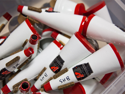 Backstage at the band concert.