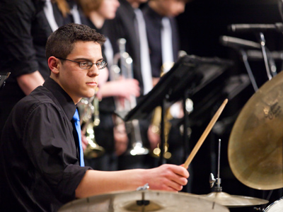Much of the success of a jazz band rests on the drummer.