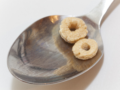 I have long had a container of toothpicks that I never use, but one was necessary tonight for Cheerio management.