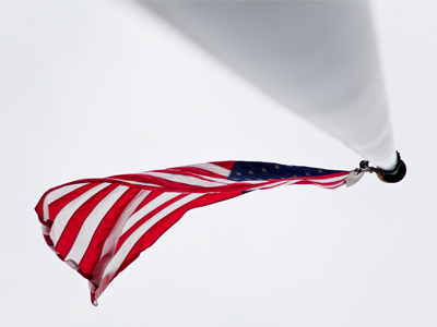 High above Monument Avenue.