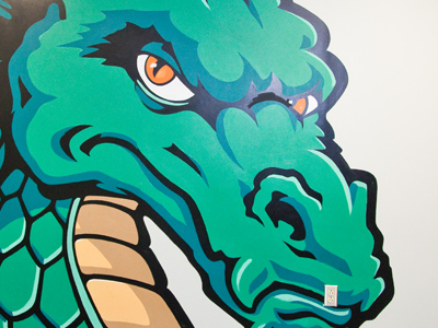 This dragon has an electrical outlet on his upper lip.