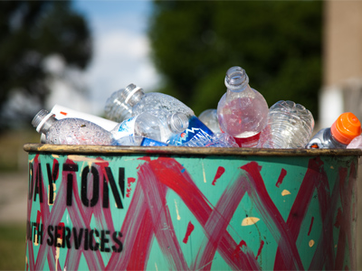 Okay, here`s how it goes:  when you`re thirsty, you get a drink out of the water fountain and you don`t create trash.