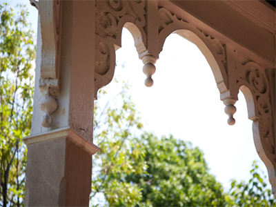 Staying out of the hot sun.