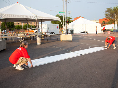 No one was hurt, but the Cityfolk Festival was cancelled.