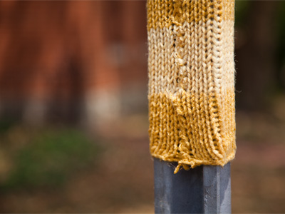 Someone in my neighborhood has time and yarn to spare.