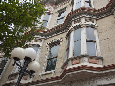 The exterior of this vacant building was nicely painted so a buyer would snap it up.  That was about 20 years ago.