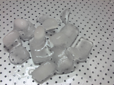 Here`s where it stops, so I think I`ll try it again with a longer interval between shots so all of the ice has time to melt.