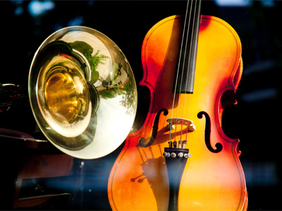 A French horn walks up to a cello and says . . . 