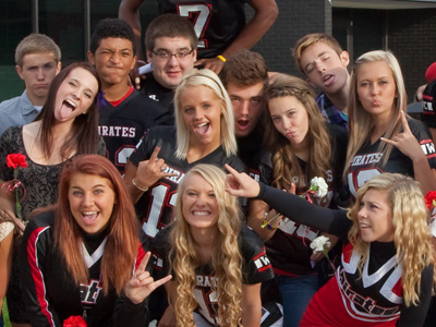 Different school, different weather, same enthusiasm.