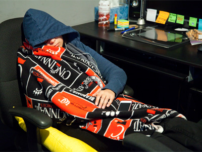 My coworkers are not as active during our lunch hour.