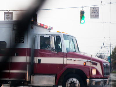 People who pull in front of ambulances.