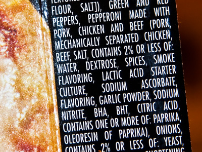 Dinnertime!  Who wants mechanically separated chicken?