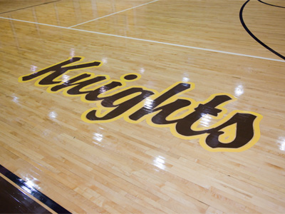 The gym floor at my high school had certain spots where it was unsafe to stand.