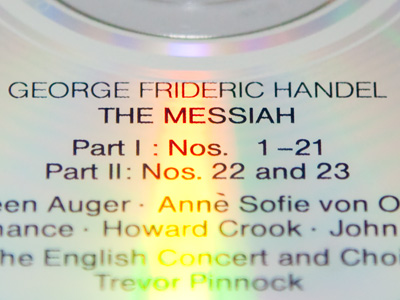 I need not tell you that it`s MESSIAH, not THE MESSIAH, but I might mention it`s music for Easter, not Christmas.