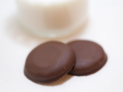 Simple pleasures:  Girl Scout cookies and milk.