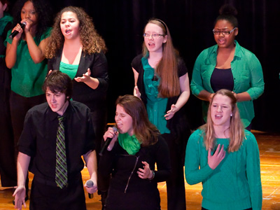 All the leaves are brown, and the sky is gray.  THE MAMAS AND THE PAPAS