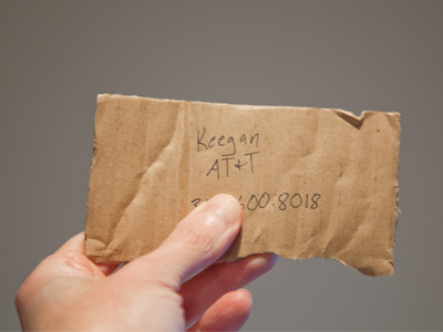 Today I was visited by a technician from one of the world`s largest telecommunications companies.  This is her card.