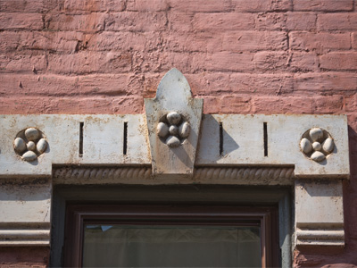 My neighborhood is distinguished by pointless and obsolete architectural details.