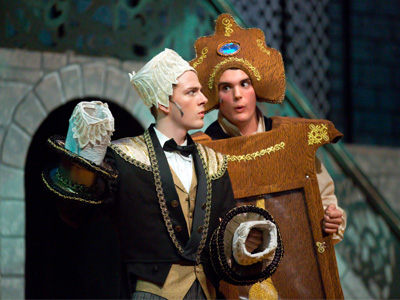 The costumes were as good as you`re likely to see in a high school production.