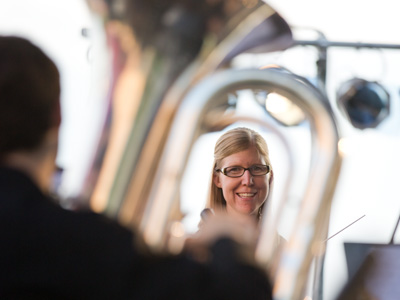 What the tuba player saw.