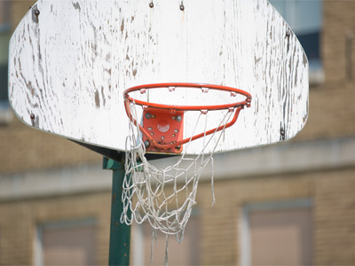 I accidentally ripped the net last time I dunked the ball.