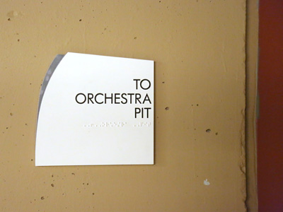 Down into the bowels of the Schuster Center.