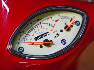 Ya really don`t wanna go 90 miles an hour on this scooter.