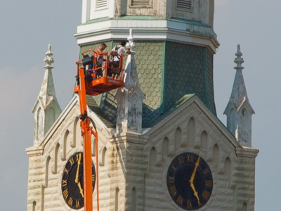 It was 90 where I was.  Maybe it was cooler at that altitude.