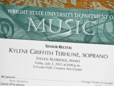 You missed a great vocal recital this evening.