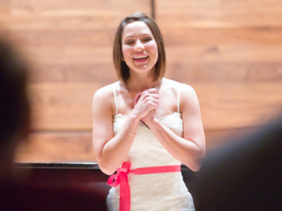 She got married in that dress just a few weeks ago.