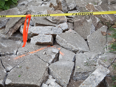 It was a day of reckoning for Oregon District sidewalks.