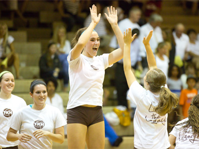Volleyball, where every five is a high five.