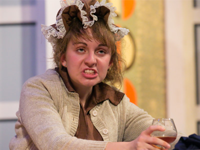 But the cynical French maid got the most laughs.