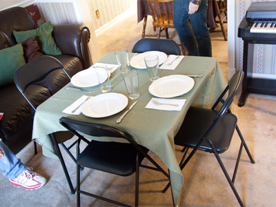 The average age around the kids` table was about 24.