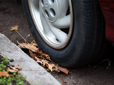 The leaf blower couldn`t clean under my tires.