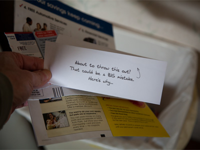 Send me a `pre-approved membership` with ID cards and a bill and it will end up in the trash, despite your warnings.