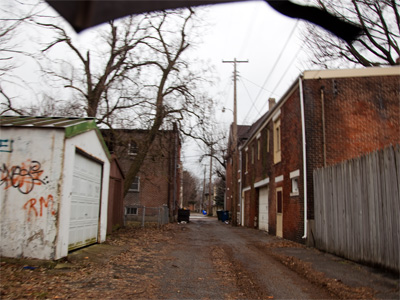 The walk home from work required an umbrella.