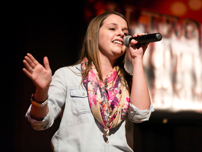 She won the talent competition last year.