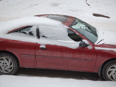 It wasn`t a friendly neighbor that cleaned snow off my car (see January 7 above).  It was the wind -- the wicked wind.