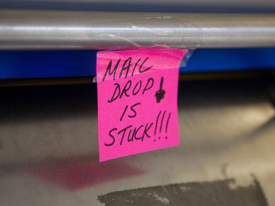 Scenes from a post office.