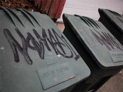 It`s reassuring to know that my neighborhood has been claimed by a gang.  Someone`s watching out for us.