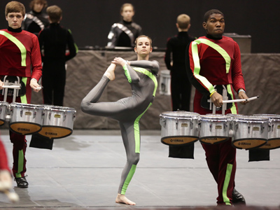 I guess she doesn`t play the drums.