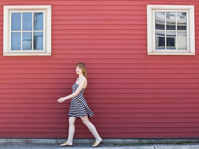 It was a sunny Saturday, so we stayed in the shadows.