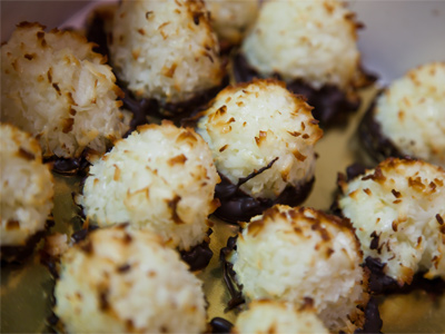 My new definition of decadence:  chocolate macaroons.